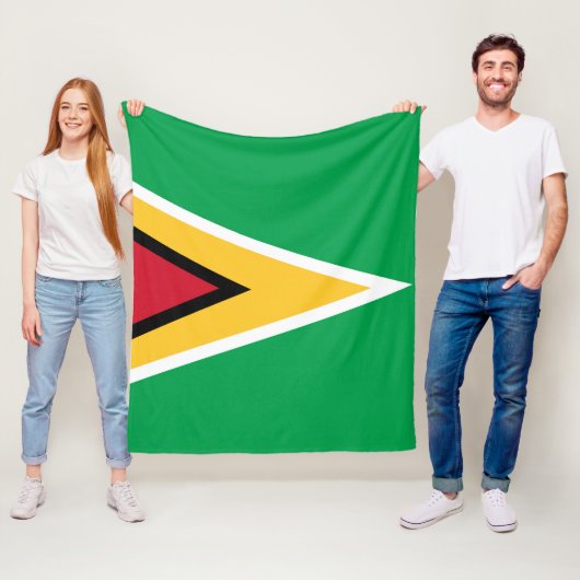Couverture Polaire Drapeau de Guyana (En situation)
