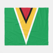 Couverture Polaire Drapeau de Guyana (Devant (Horizontal))