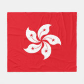 Couverture Polaire Drapeau de Hong Kong (Devant (Horizontal))