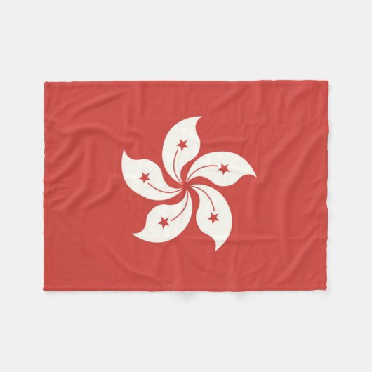 Couverture Polaire Drapeau de Hong Kong (Devant (Horizontal))