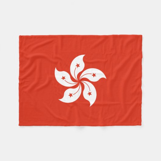 Couverture Polaire Drapeau de Hong Kong (Devant (Horizontal))