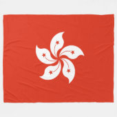 Couverture Polaire Drapeau de Hong Kong (Devant (Horizontal))