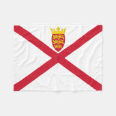 Couverture Polaire Drapeau de Jersey (Devant (Horizontal))