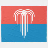 Couverture Polaire Drapeau de Kansas City (Missouri) (Devant (Horizontal))