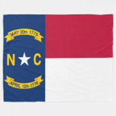 Couverture Polaire Drapeau de la Caroline du Nord (Devant (Horizontal))