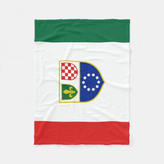 Couverture Polaire Drapeau de la Fédération de Bosnie (Devant)