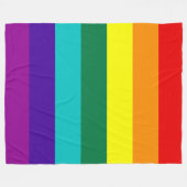 Couverture Polaire Drapeau de la Fierté arc-en-ciel 7 bandes (Devant (Horizontal))