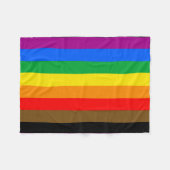 Couverture Polaire Drapeau de la fierté arc-en-ciel de Philly (Devant (Horizontal))