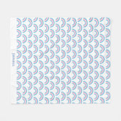 Couverture Polaire Drapeau de la fierté arc-en-ciel transgenre person (Devant (Horizontal))