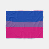 Couverture Polaire Drapeau de la fierté bisexuelle (Devant (Horizontal))