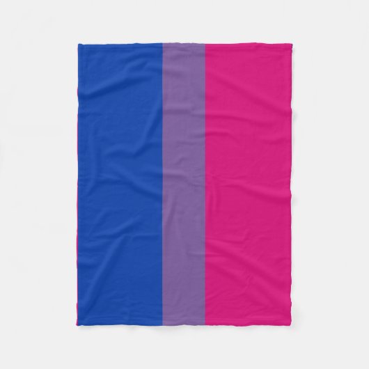 Couverture Polaire Drapeau de la fierté bisexuelle (Devant)