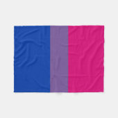 Couverture Polaire Drapeau de la fierté bisexuelle (Devant (Horizontal))