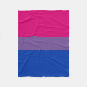 Couverture Polaire Drapeau de la fierté bisexuelle
