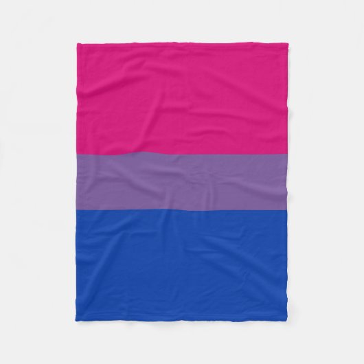 Couverture Polaire Drapeau de la fierté bisexuelle (Devant)