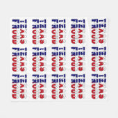 Couverture Polaire Drapeau de la fierté du Texas (Devant (Horizontal))