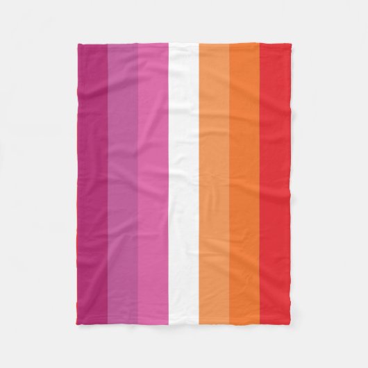 Couverture Polaire Drapeau de la fierté lesbienne (Devant)