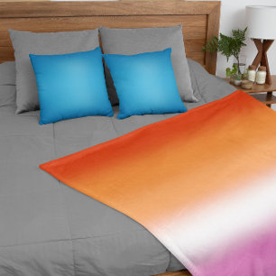 Couverture Polaire Drapeau de la fierté lesbienne à dégradé – Drapeau