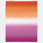 Couverture Polaire Drapeau de la fierté lesbienne à dégradé – Drapeau (Devant)