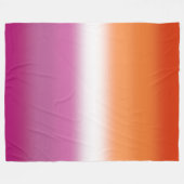 Couverture Polaire Drapeau de la fierté lesbienne à dégradé – Drapeau (Devant (Horizontal))