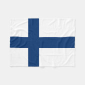 Couverture Polaire Drapeau de la Finlande (Devant (Horizontal))