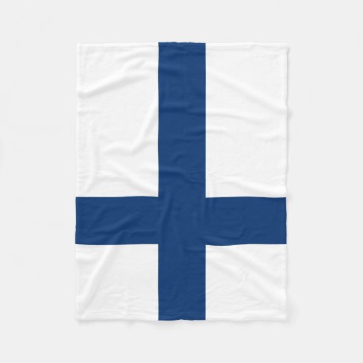Couverture Polaire Drapeau de la Finlande (Devant)