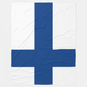 Couverture Polaire Drapeau de la Finlande Croix Bleue Drapeau large (Devant)