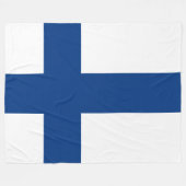 Couverture Polaire Drapeau de la Finlande Croix Bleue Drapeau large (Devant (Horizontal))