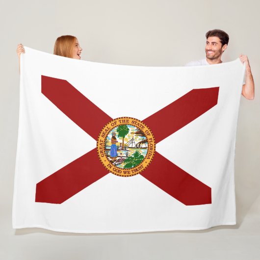 Couverture Polaire Drapeau de la Floride (En situation)