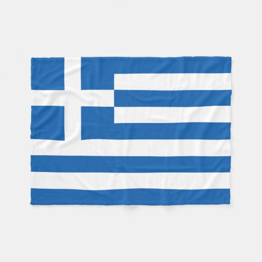 Couverture Polaire Drapeau de la Grèce (Devant (Horizontal))