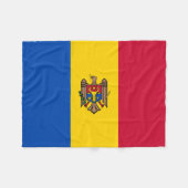 Couverture Polaire Drapeau de la Moldavie (Devant (Horizontal))