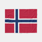 Couverture Polaire Drapeau de la Norvège (Devant (Horizontal))