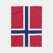 Couverture Polaire Drapeau de la Norvège (Devant)