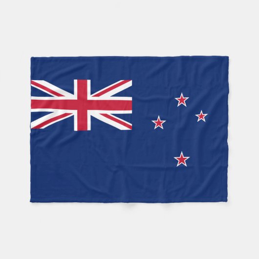 Couverture Polaire Drapeau de la Nouvelle-Zélande (Devant (Horizontal))