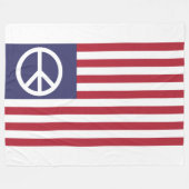 Couverture Polaire Drapeau de la paix des États-Unis (Devant (Horizontal))