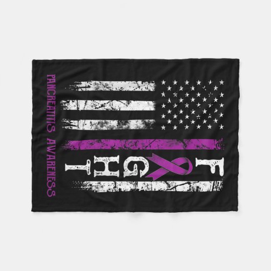 Couverture Polaire Drapeau de la Pancréatite Warrite Us (Devant (Horizontal))