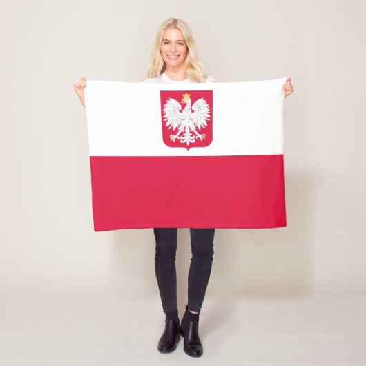 Couverture Polaire Drapeau de la Pologne (En situation)