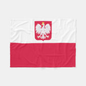 Couverture Polaire Drapeau de la Pologne (Devant (Horizontal))