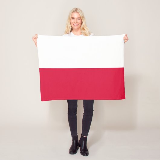 Couverture Polaire Drapeau de la Pologne (En situation)