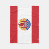 Couverture Polaire Drapeau de la Polynésie française (Devant)