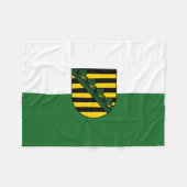 Couverture Polaire Drapeau de la Saxe Blanket (Devant (Horizontal))