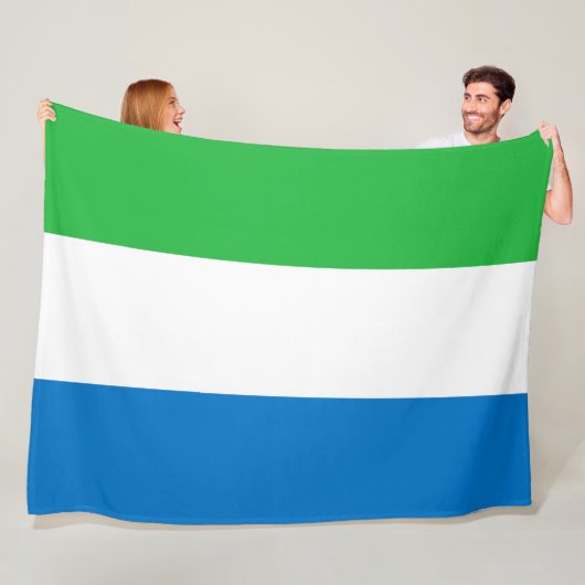 Couverture Polaire Drapeau de la Sierra Leone (En situation)