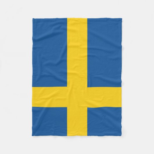 Couverture Polaire Drapeau de la Suède (Devant)