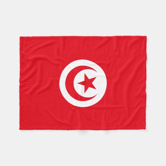 Couverture Polaire Drapeau de la Tunisie (Devant (Horizontal))