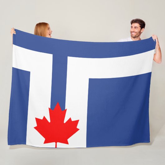 Couverture Polaire Drapeau de la ville de Toronto (Canada) (En situation)
