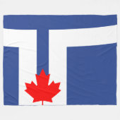Couverture Polaire Drapeau de la ville de Toronto (Canada) (Devant (Horizontal))