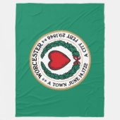 Couverture Polaire Drapeau de la ville de Worcester (Massachusetts) (Devant)