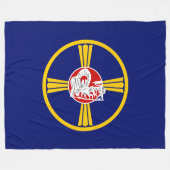 Couverture Polaire Drapeau de la ville d'Omaha (Nebraska) (Devant (Horizontal))