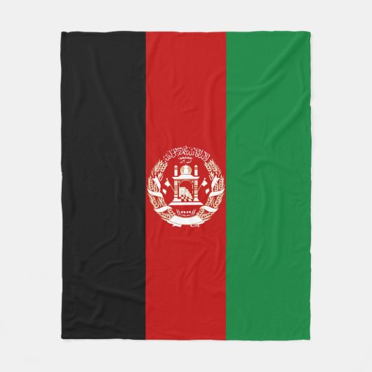 Couverture Polaire Drapeau de l'Afghanistan (Devant)