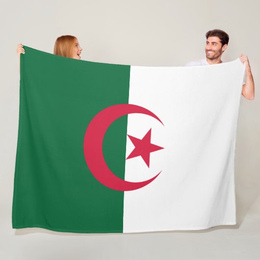 Couverture Polaire Drapeau de l'Algérie (En situation)