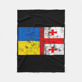 Couverture Polaire Drapeau de l'amitié vintage Ukraine Géorgie ukrain